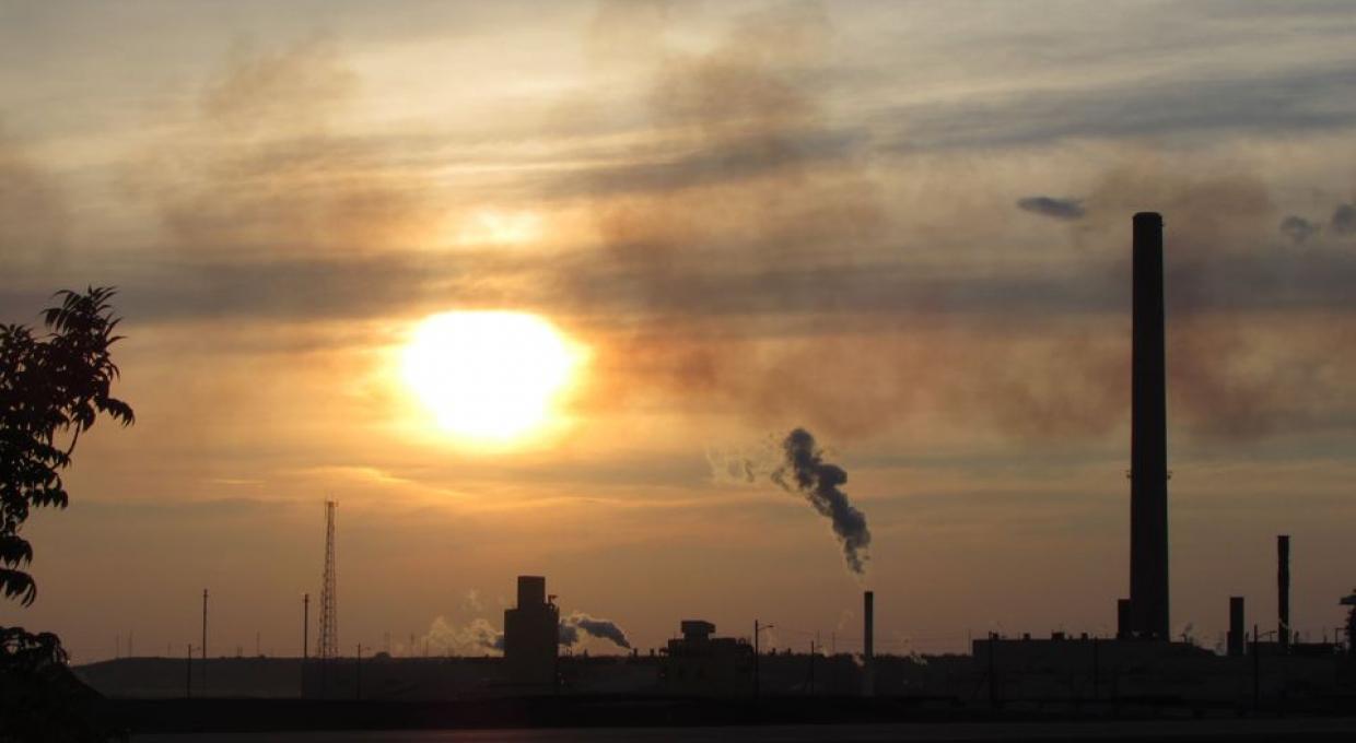 Sunset over the tar sands.