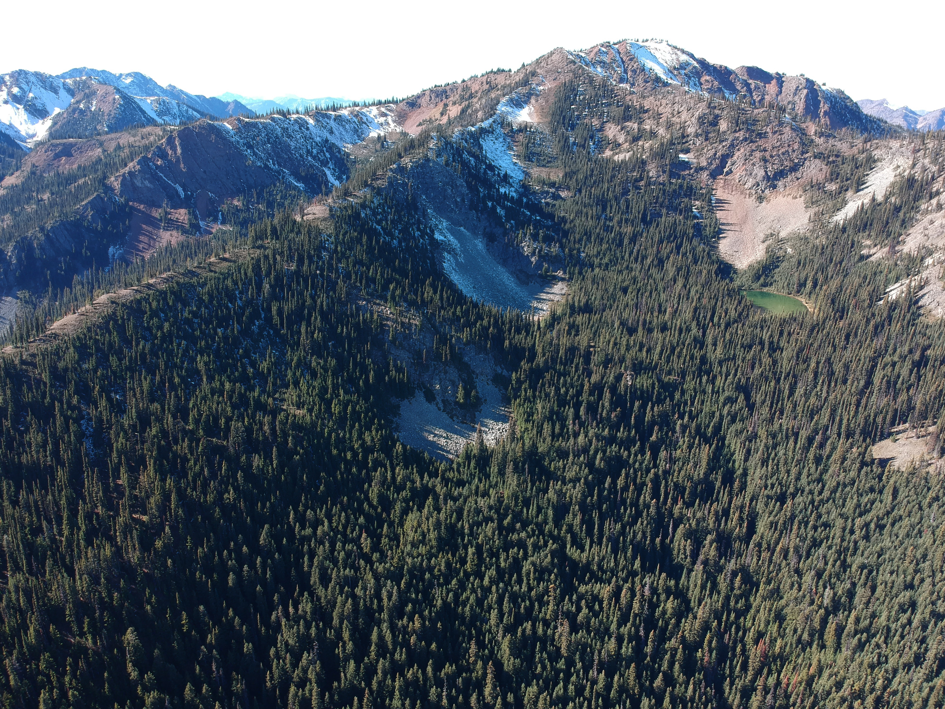  A small lake below Silverdaisy Peak in the "doughnut hole" is seen in this photo provided by the Wilderness Committee.