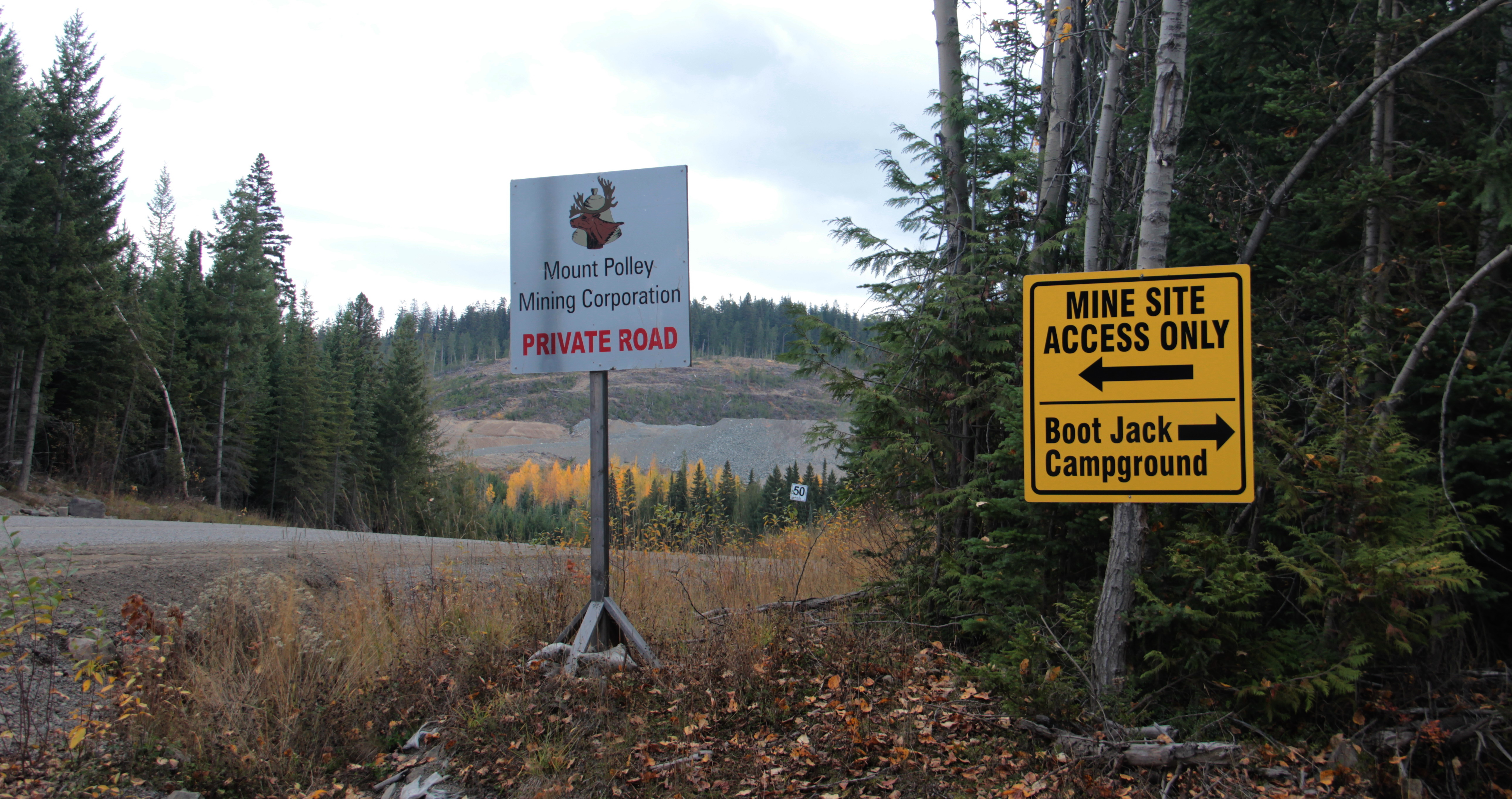 Road to Mount Polley Mine