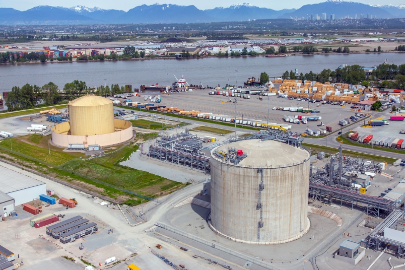FortisBC's Tilbury LNG facility. Photo By FORTISBC