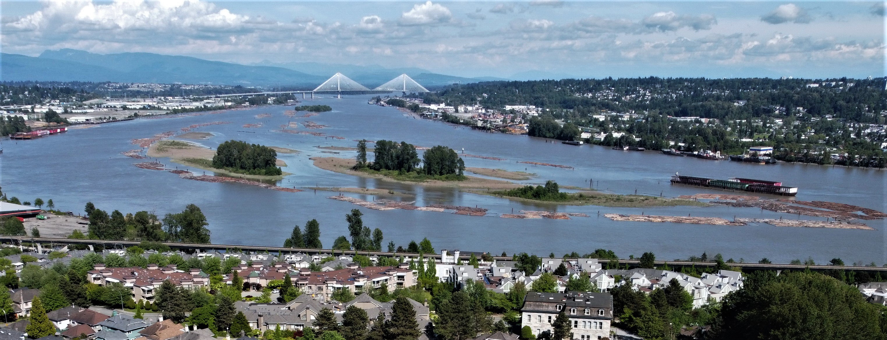 Clouds over the Fraser River at New Westminster. Wilderness Committee file photo.