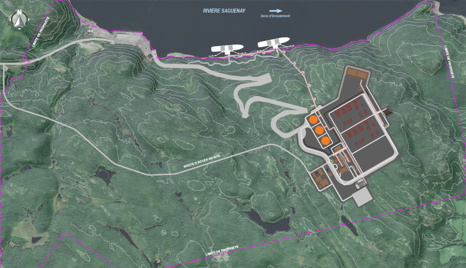 Schematic of the proposed GNL project