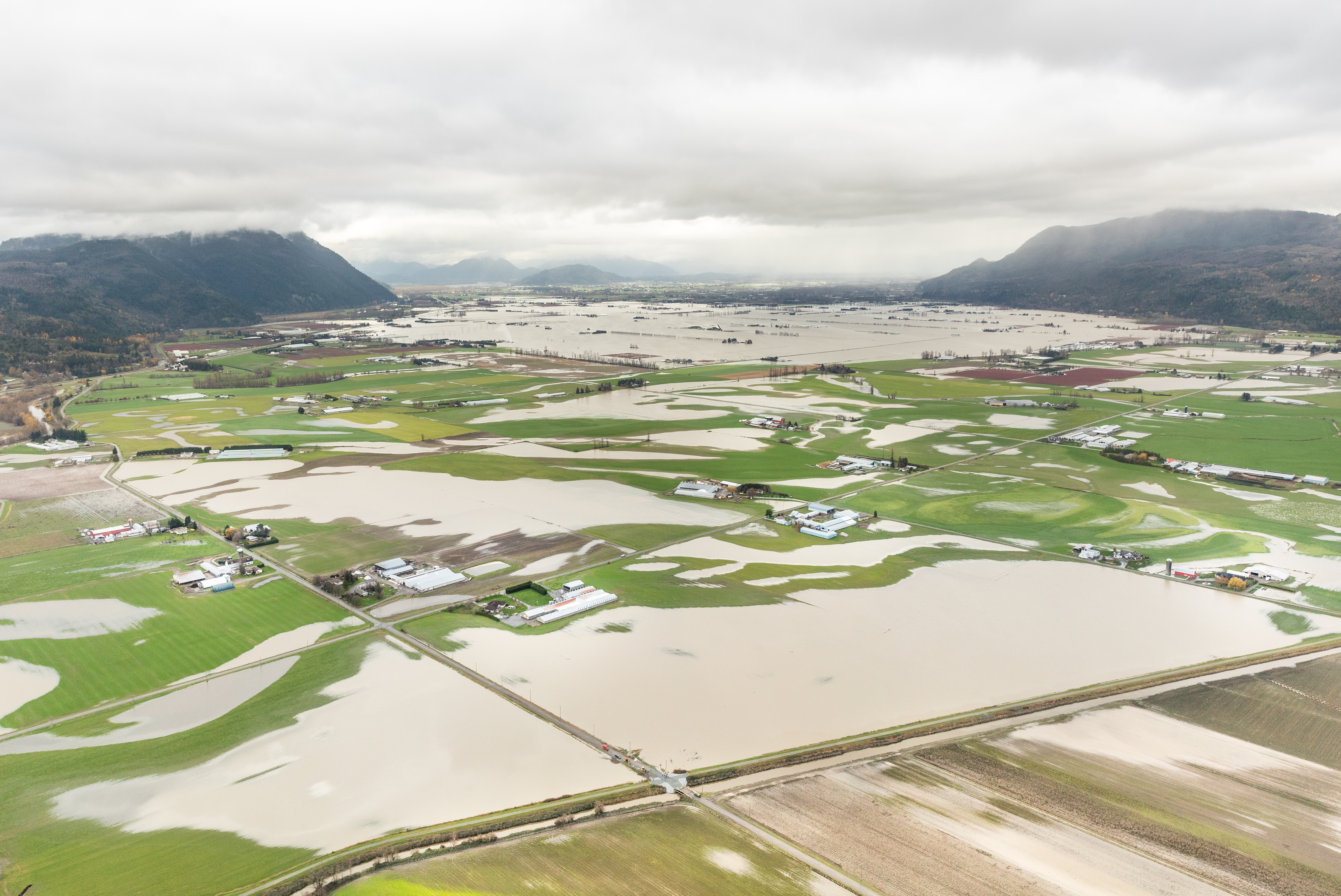 Sumas Prairie in the Fraser Valley was flooded in November 2021 when the Nooksack River spilled its banks during record rainfall.