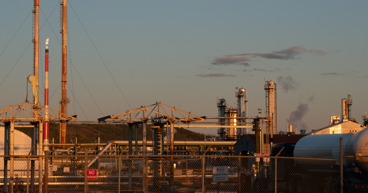 Fracking operation facility. End of image description. 