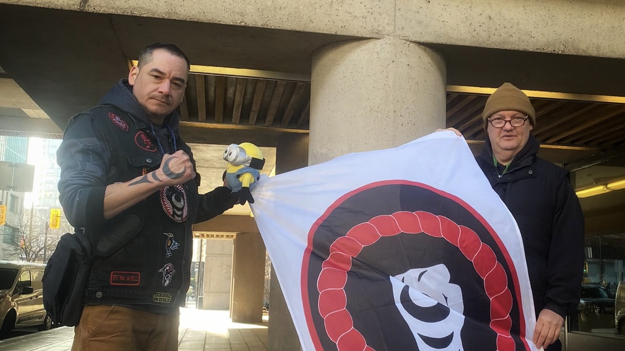 Will George (left) outside the Supreme Court of British Columbia (Peter McCartney)