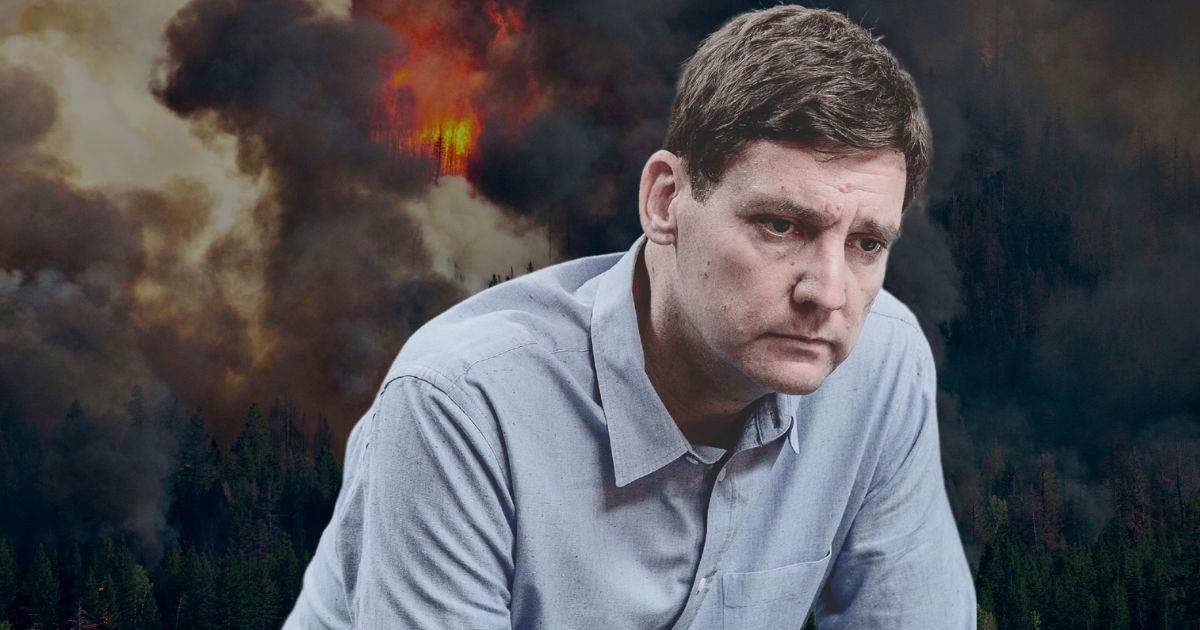 Photos: David Eby (BCNDP, CC by 2.0), Forest Fire in Chilcotin B.C. (Chris Harris)
