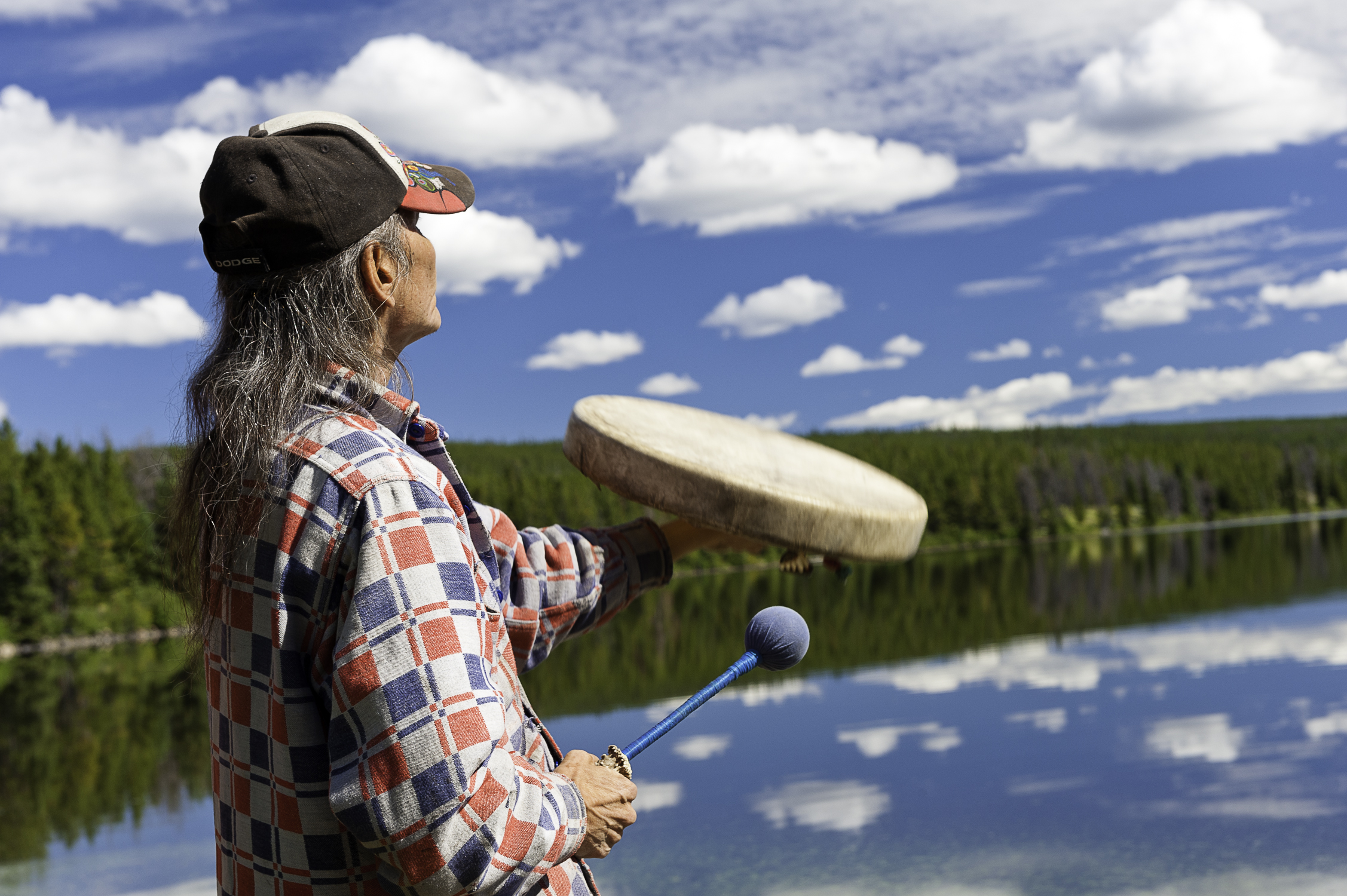 Photo: Tsilhqot’in Nation drummer (Garth Lenz).