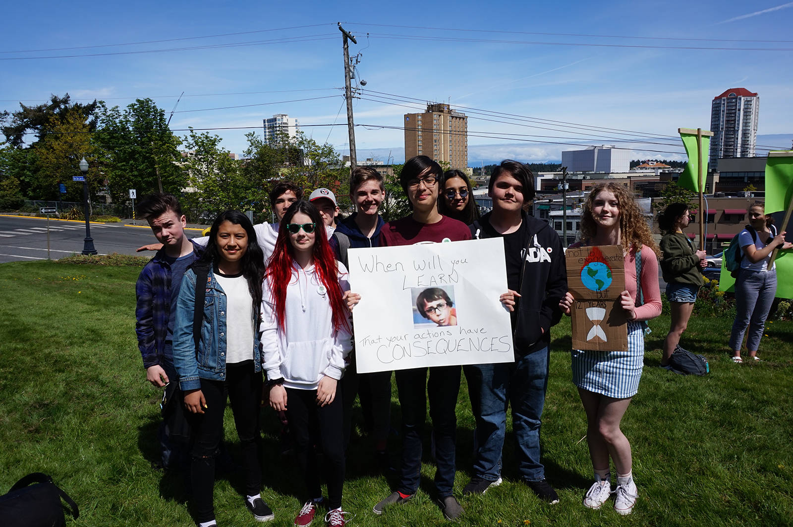 Dover Bay students at Strike for Climate.