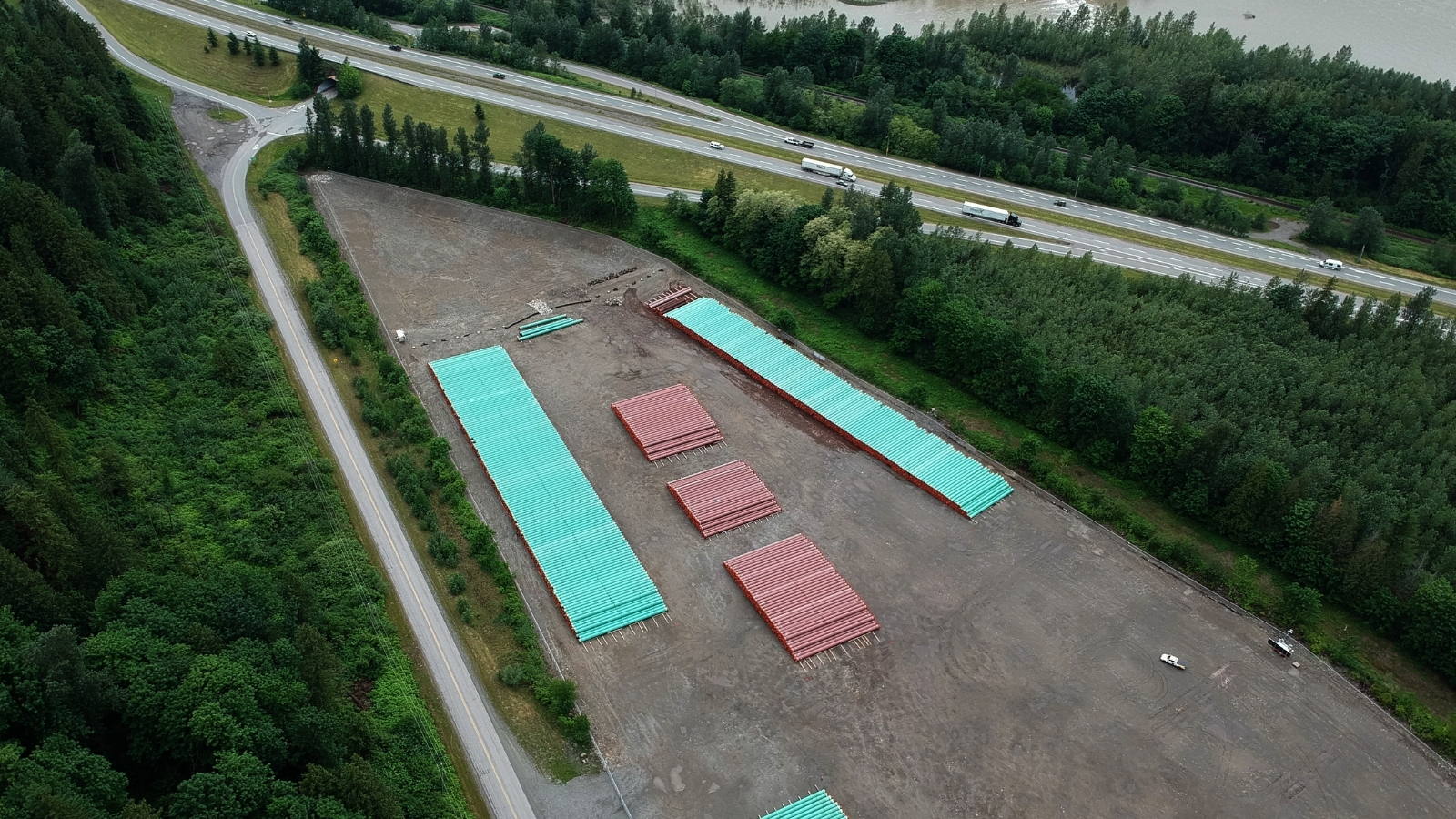 Trans Mountain pipe storage site