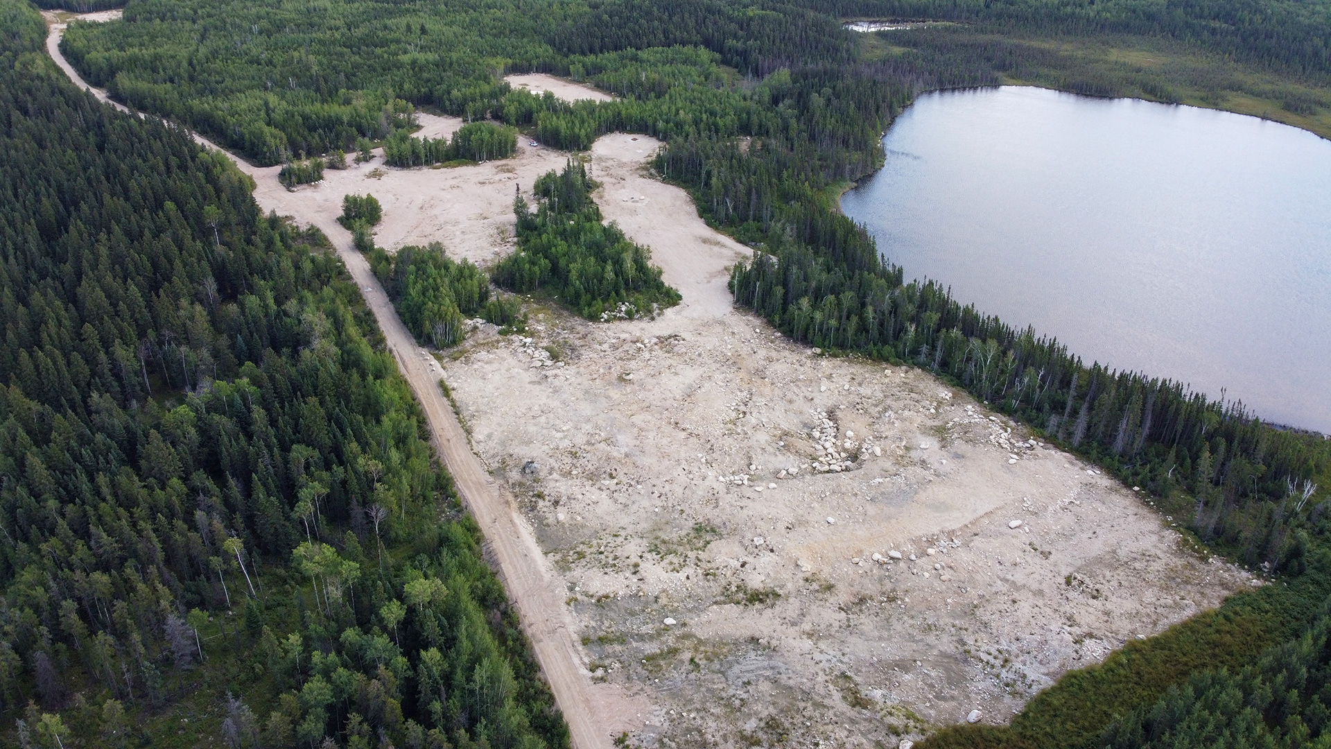 The closed Reed Mine site, operated by HudBay in Grass River Provincial Park has not been rehabilitated as of 2021 [Eric Reder]