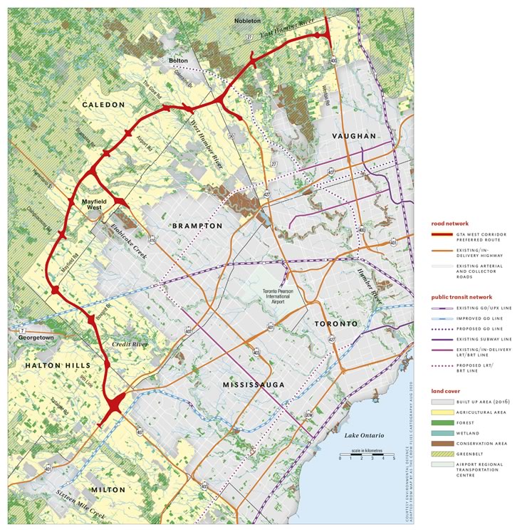 map of the proposed highway