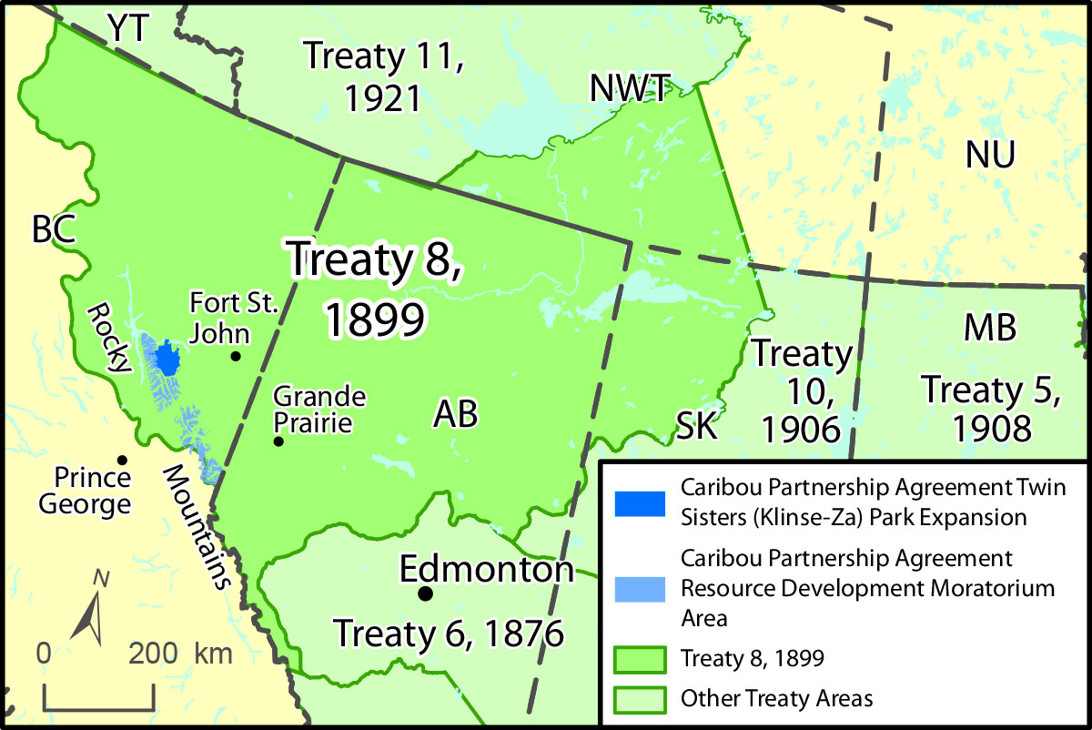 caribou park treaty 8 area map