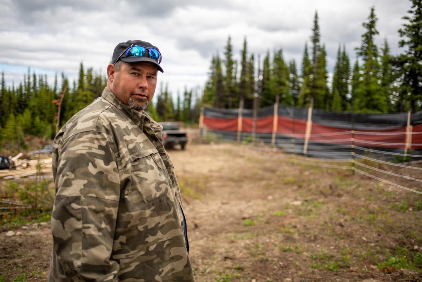 West Moberly chief Roland Willson at a caribou maternity pen project in the Peace. Photo: Jayce Hawkins / The Narwhal