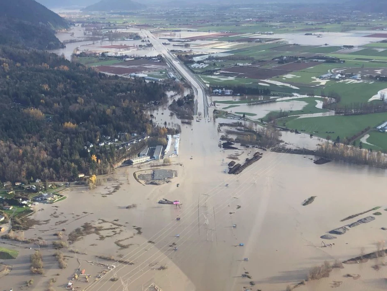 Flooding in Abbotsford. End of image description.