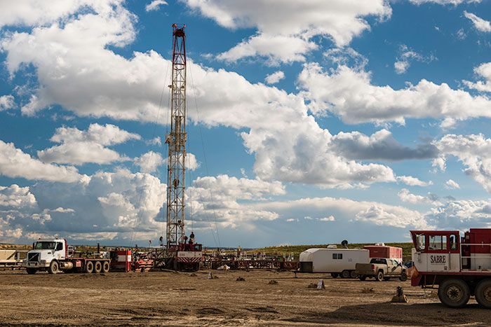 Frack pad located in Farmington, BC
