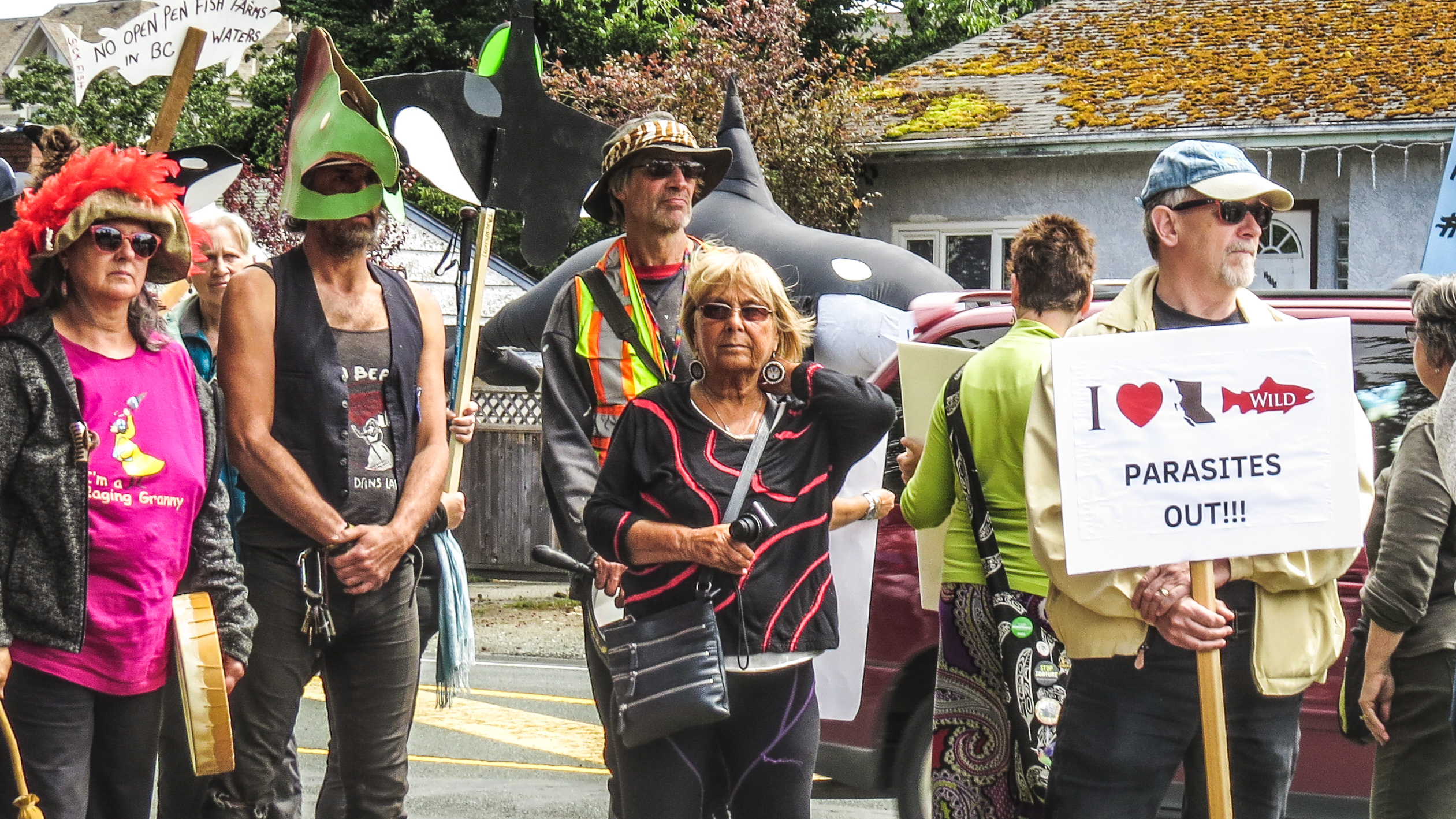 Stand Up for BC! Fish farms out! Rally in Victoria