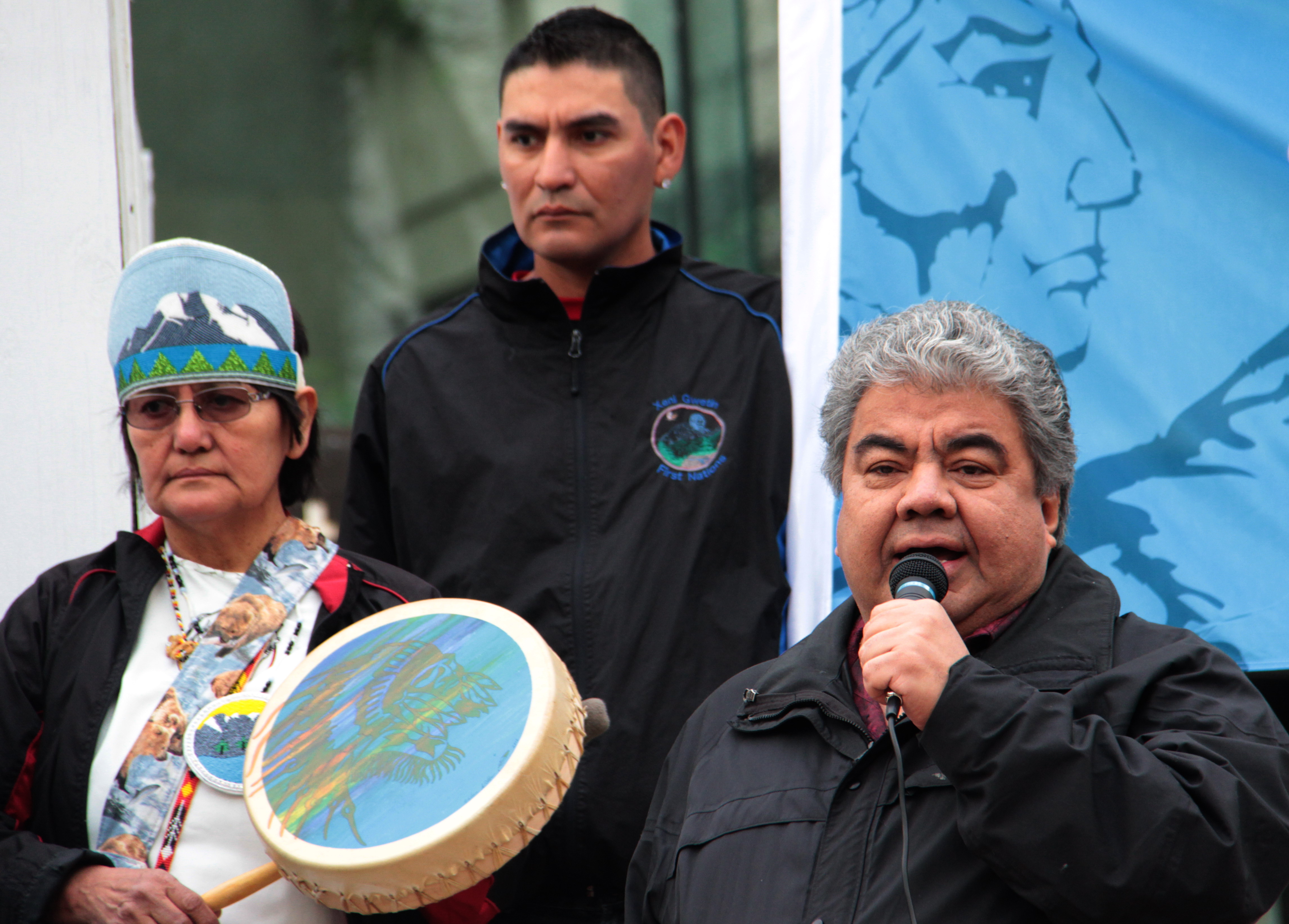 Tŝilhqot’in court case rally 2019 (Joe Foy).