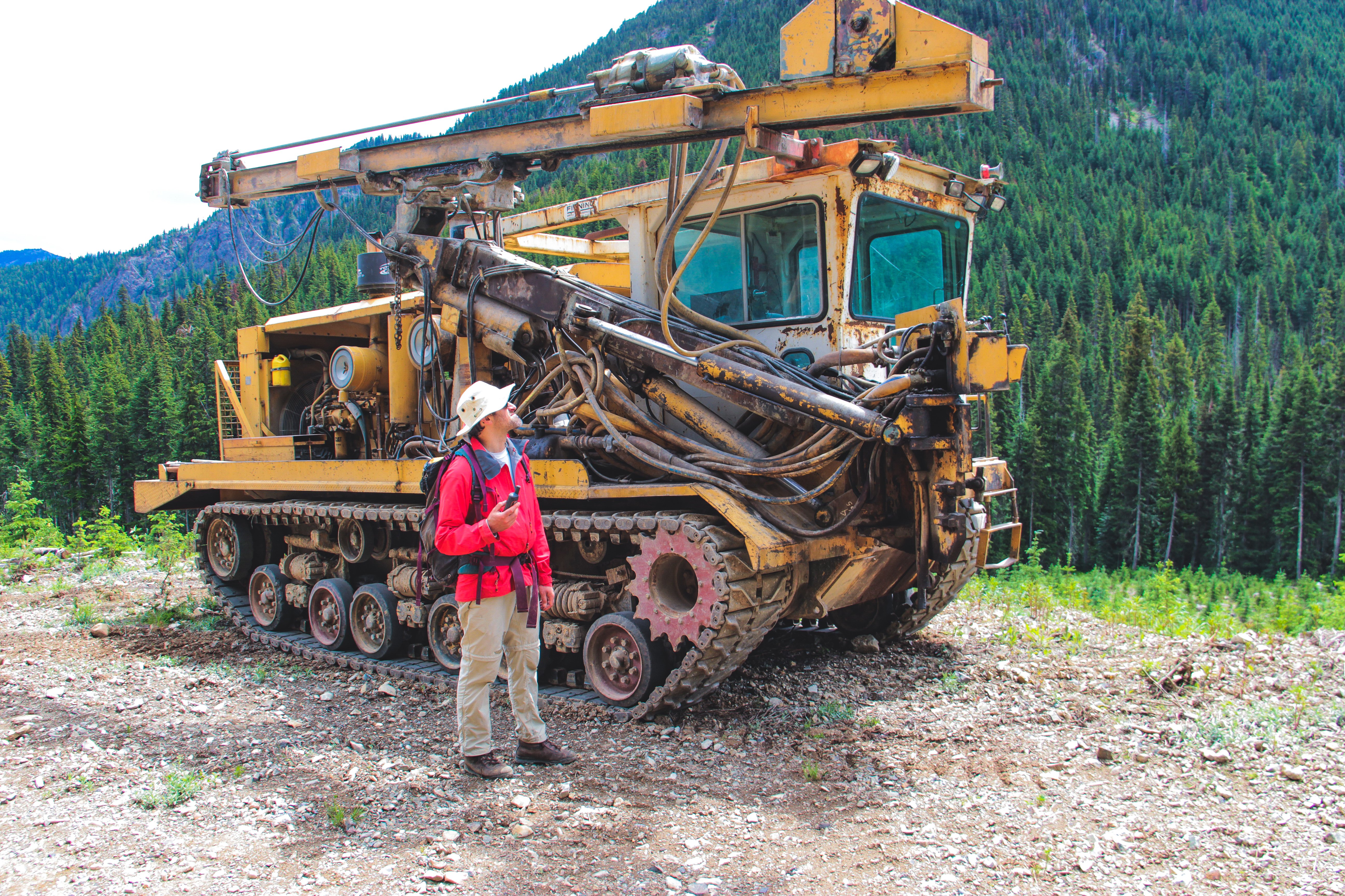 Excavation machine in the Manning Park Donut Hole