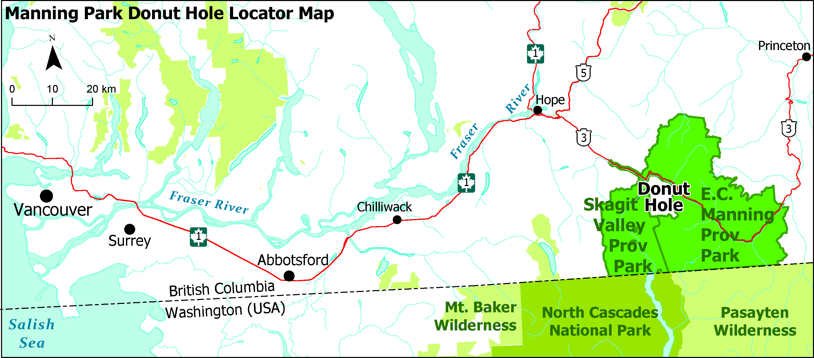 Manning Park Donut Hole Locator Map