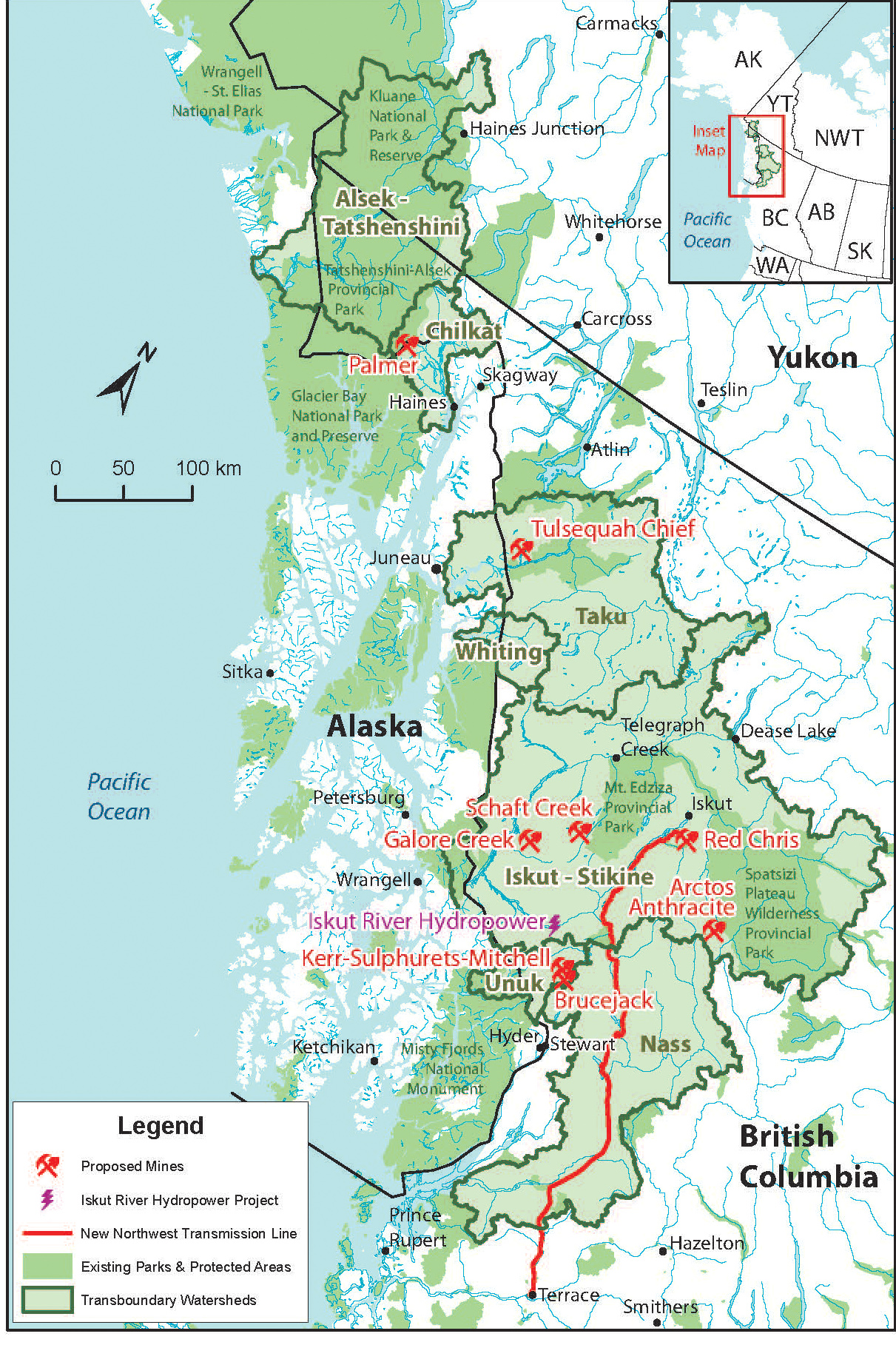 Map of the Taku region