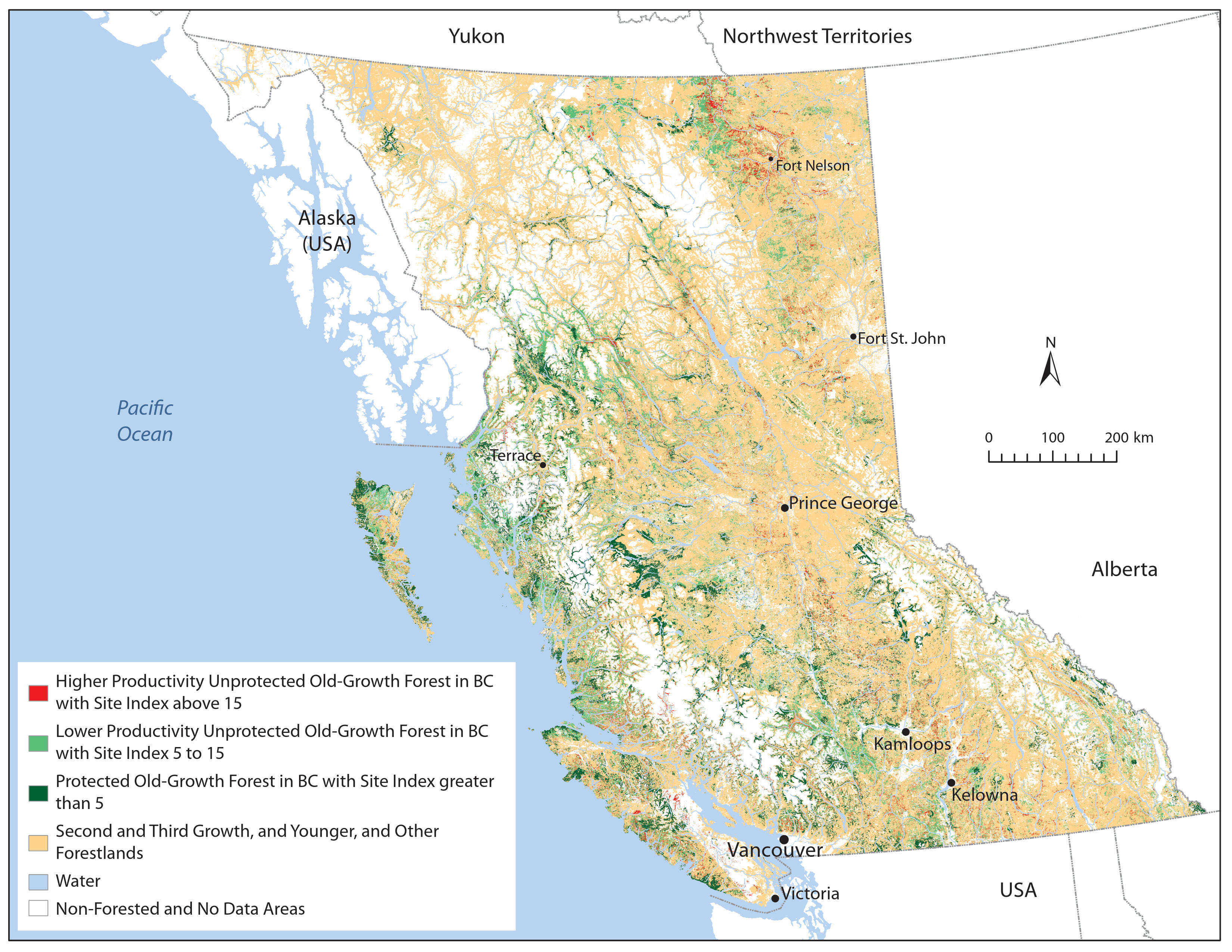 Old-growth forest experts release map urging B.C. to act quickly on logging  deferrals