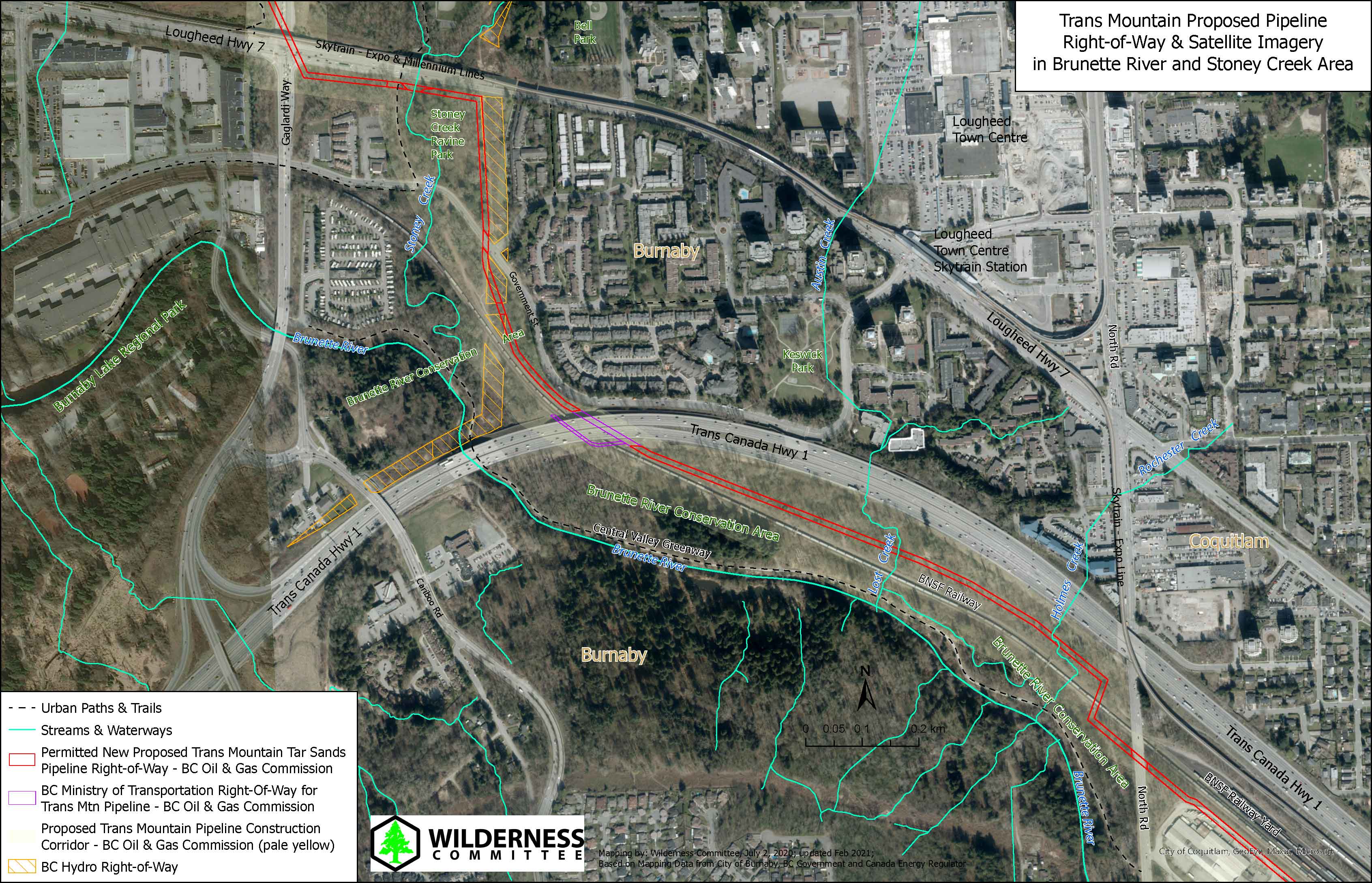 Trans Mountain Pipeline Right-of-Way Brunette River Conservation Area in Burnaby