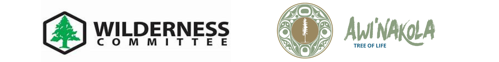 Wilderness Committee and Awi'nakola logos