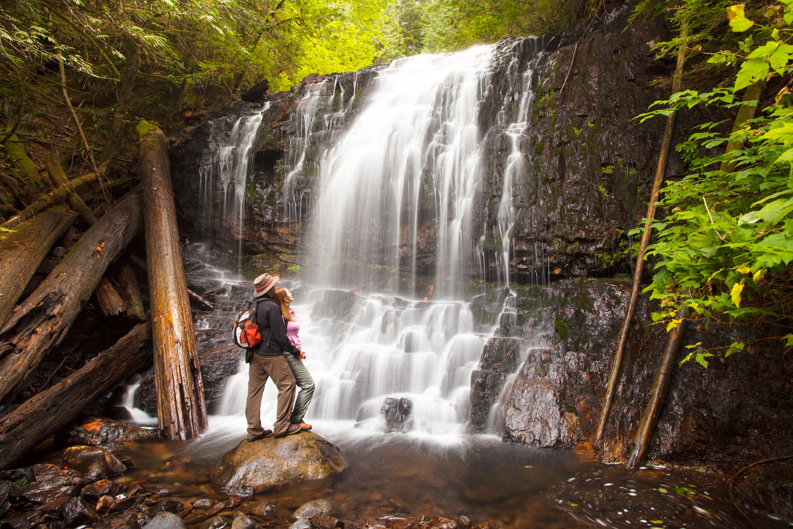 A waterfall in Sasquatch Provincial Park