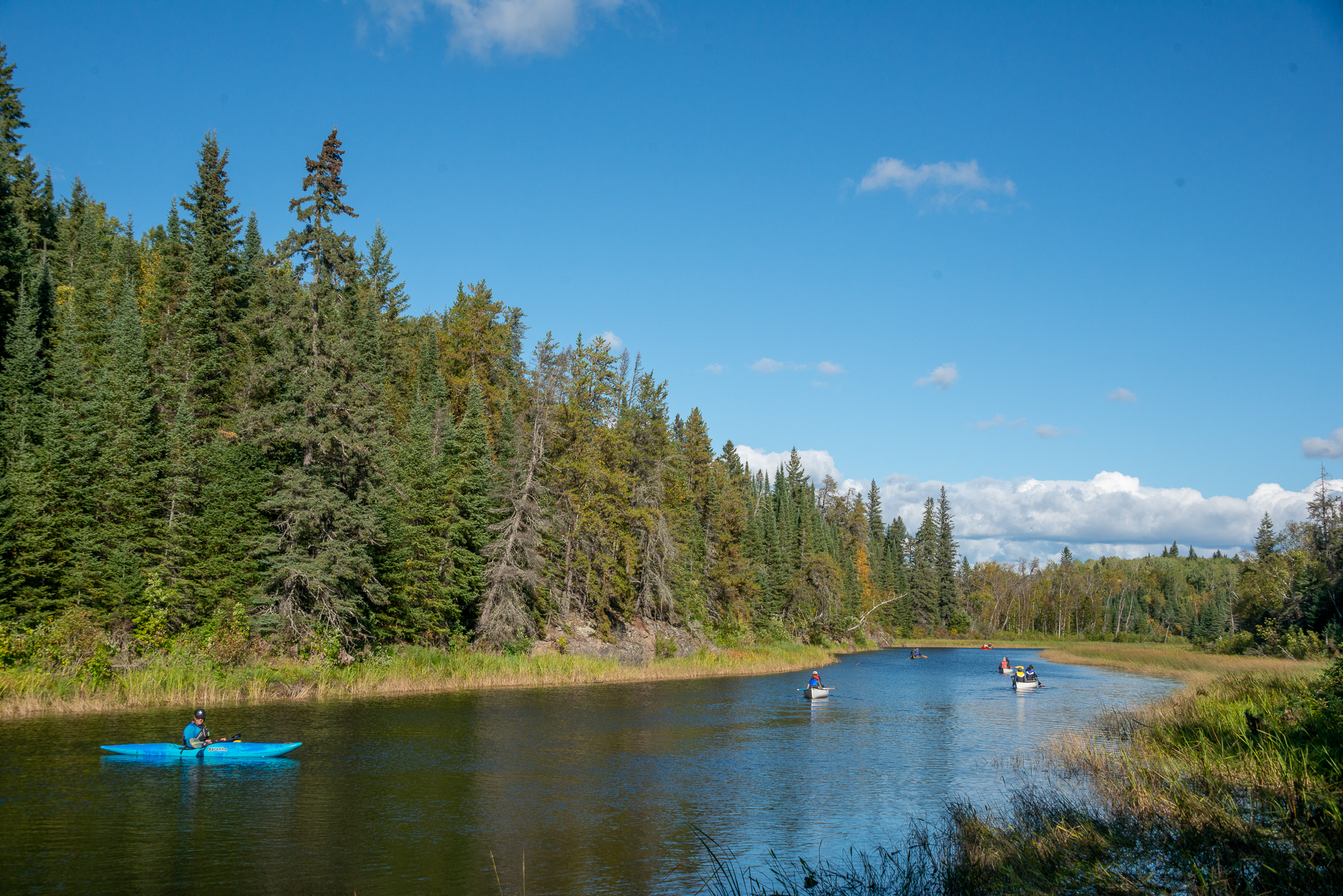 Paddlers on the lower Bird River