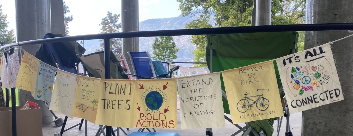 a banner of posters about connect climate and life as we know it