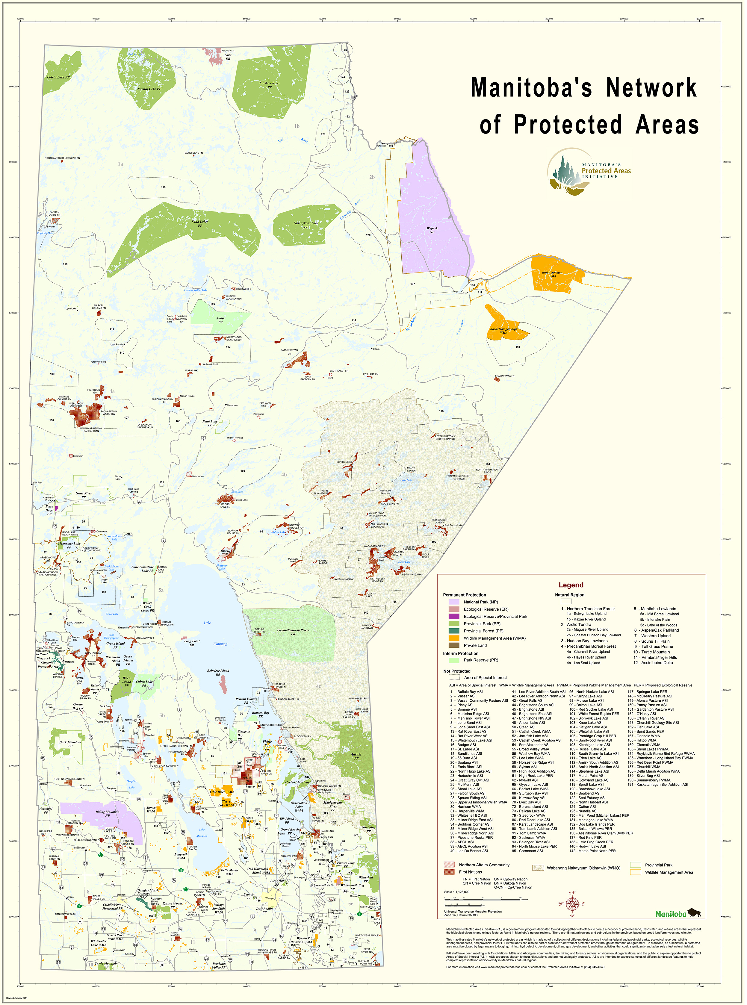 Protected areas wall 2011