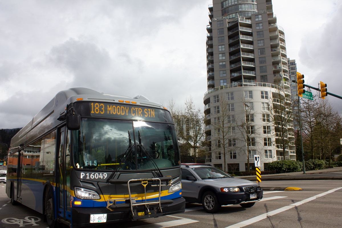 Bus in Port Moody. End of image description. 