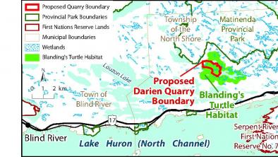 Blanding's Turtle Habitat Map Ontario
