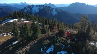 Protected Areas Campaigner Joe Foy on Silverdaisy Peak above the Skagit Headwaters Donut Hole. Imperial Metals will no longer be mining in the Silverdaisy watershed and the province says it will consult with First Nations on future use. (Wilderness Committee)