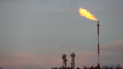 Fracking flare in northern BC