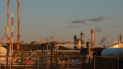 Fracking operation facility. End of image description. 