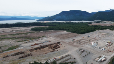 Panorama of LNG Canada site, Kitimat in 2019