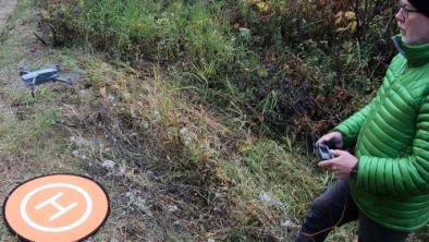 Flying a drone in Argenta Face Forest, West Kootenay, BC