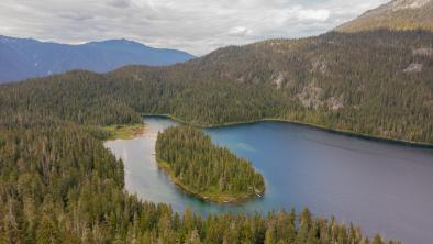 West end of Fire Lake in the lower Lillooet River Valley