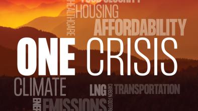 Glow of the sunrise through forest fires in Gibsons Landing, British Columbia