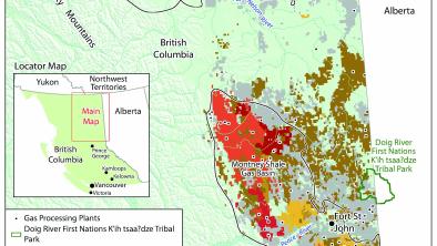 Map Showing Active Fracking Sites