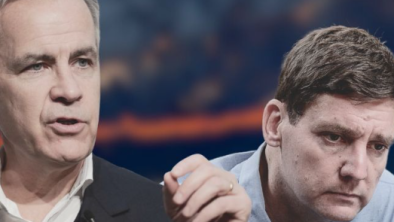 Prime minister mark carney making excuses, Premier Eby looking like he's had a hard day.