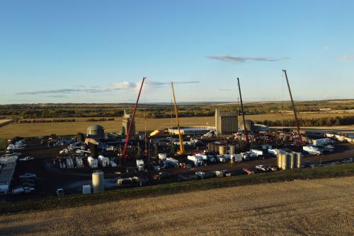 A fracking site. End of image description. 