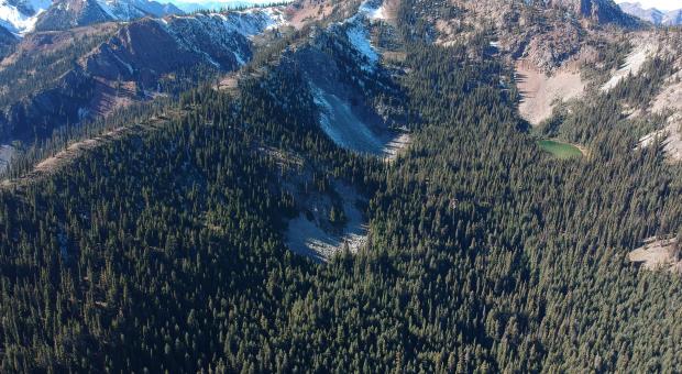  A small lake below Silverdaisy Peak in the "doughnut hole" is seen in this photo provided by the Wilderness Committee.