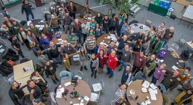 Manitobans stand together for climate action at the Peg City Climate Jam