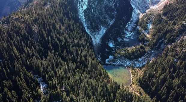 This entire valley, about 26 miles southeast of Hope, British Columbia, drains into the headwaters of the Skagit River, the most important salmon producer in Puget Sound. 