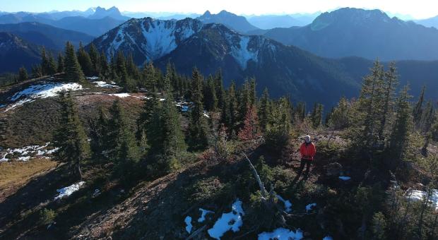 Protected Areas Campaigner Joe Foy on Silverdaisy Peak above the Skagit Headwaters Donut Hole. Imperial Metals will no longer be mining in the Silverdaisy watershed and the province says it will consult with First Nations on future use. (Wilderness Committee)