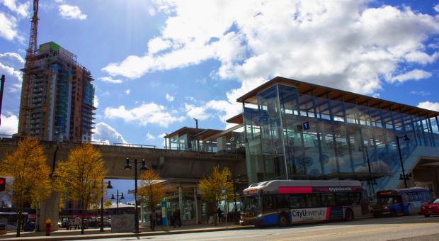 A public transit depot.