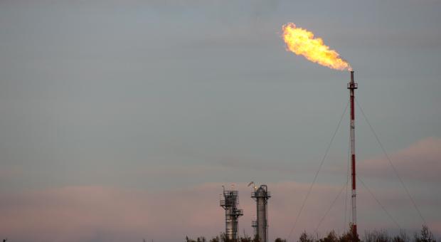 Fracking flare in northern BC