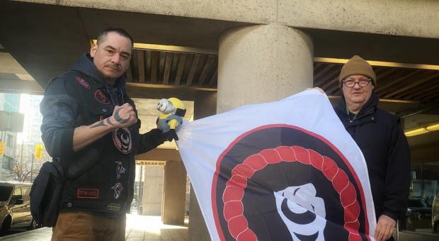 Will George (left) outside the Supreme Court of British Columbia (Peter McCartney)